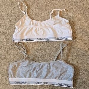 2 Calvin Klein White & Gray Sports Bra